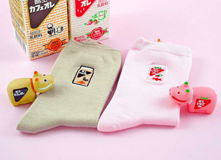 酪王カフェオレ・酪王いちごオレグッズ