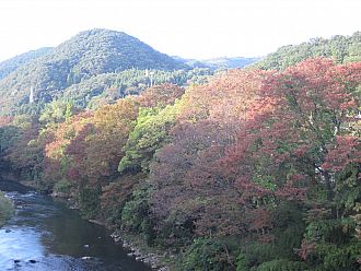 新十綱橋から摺上川を眺めるとこんな感じ