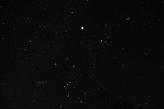 オリオン座やスバルもはっきりと見える