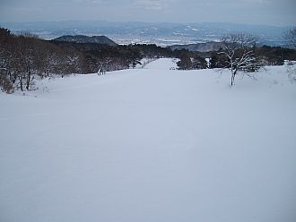 福島市内を見下ろす