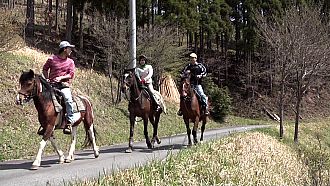 45分のレッスンを受ければ初心者でも楽しい野外騎乗。