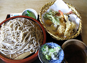 五晃苑の天ザル蕎麦