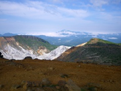 会津盆地の雲海と磐梯山