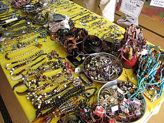 インド雑貨コーナーなど