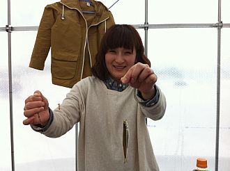 私、こんなに大きいの釣れちゃったｗ