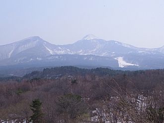 秘密の展望台からの磐梯山